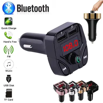

12-24 V Dual USB Bluetooth Handsfree Modulator Car Kit Charger FM Transmitter MP3 Player Car Music Audio Receiver #624