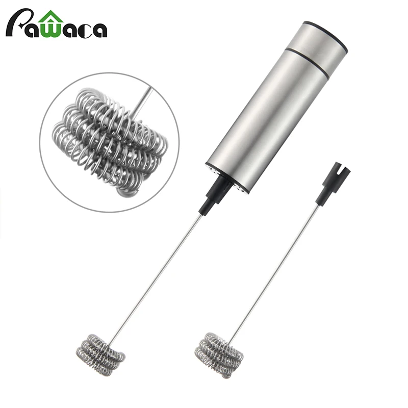 

Double Triple Spring Whisk Head Electric Milk Frother Handheld Blender Mixer with Additional Single Spring Whisk Head for Coffee