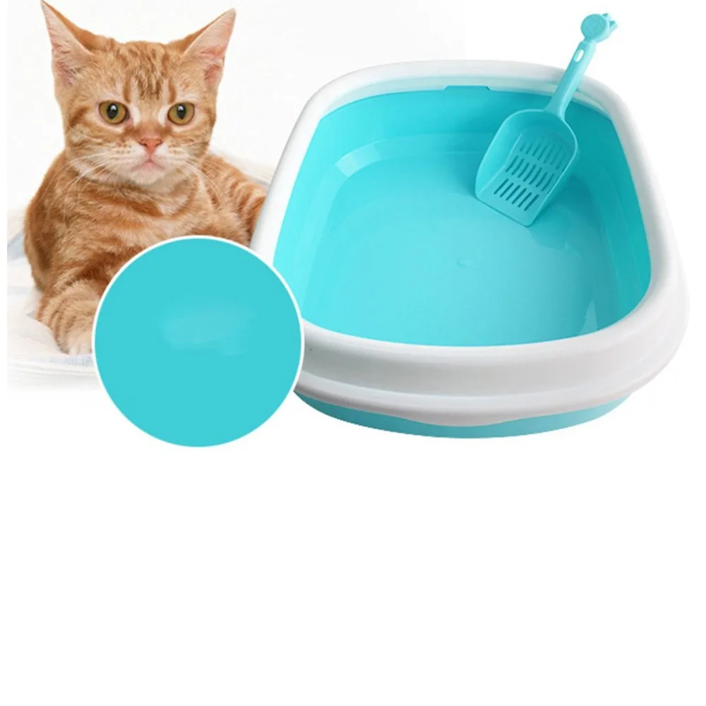 

Anti-Splash Reusable Cat's Litter Box Anti-Splash Bedpan Pet Toilet Semi-closed Cat's Bedpans Portable Pet Supplies