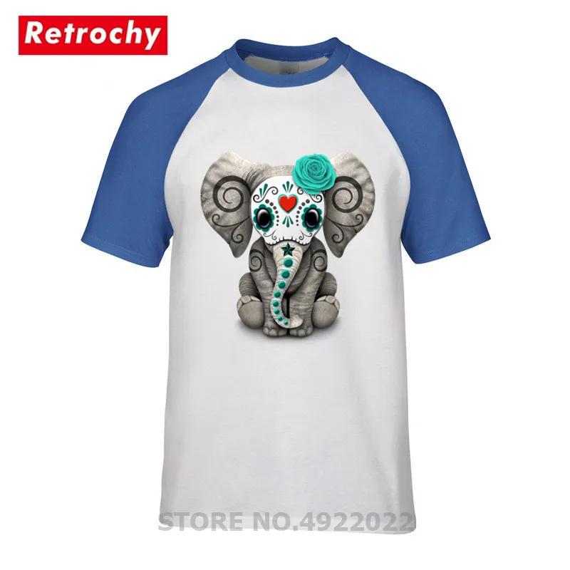 2019 Мужская мода День мертвых футболка Urban Streetwear Tees красочные сахарный череп