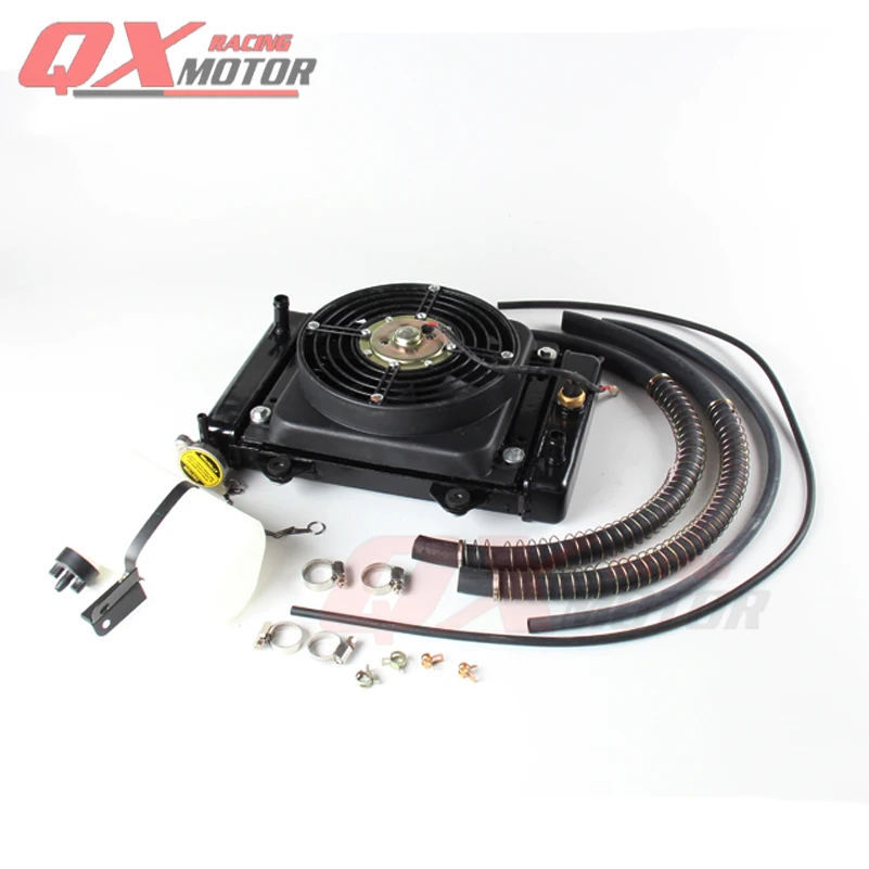 

New 150cc 200cc 250cc Water cooling engine cooler kettle pipe & 12v FAN FOR moto Quad 4x4 ATV UTV parts