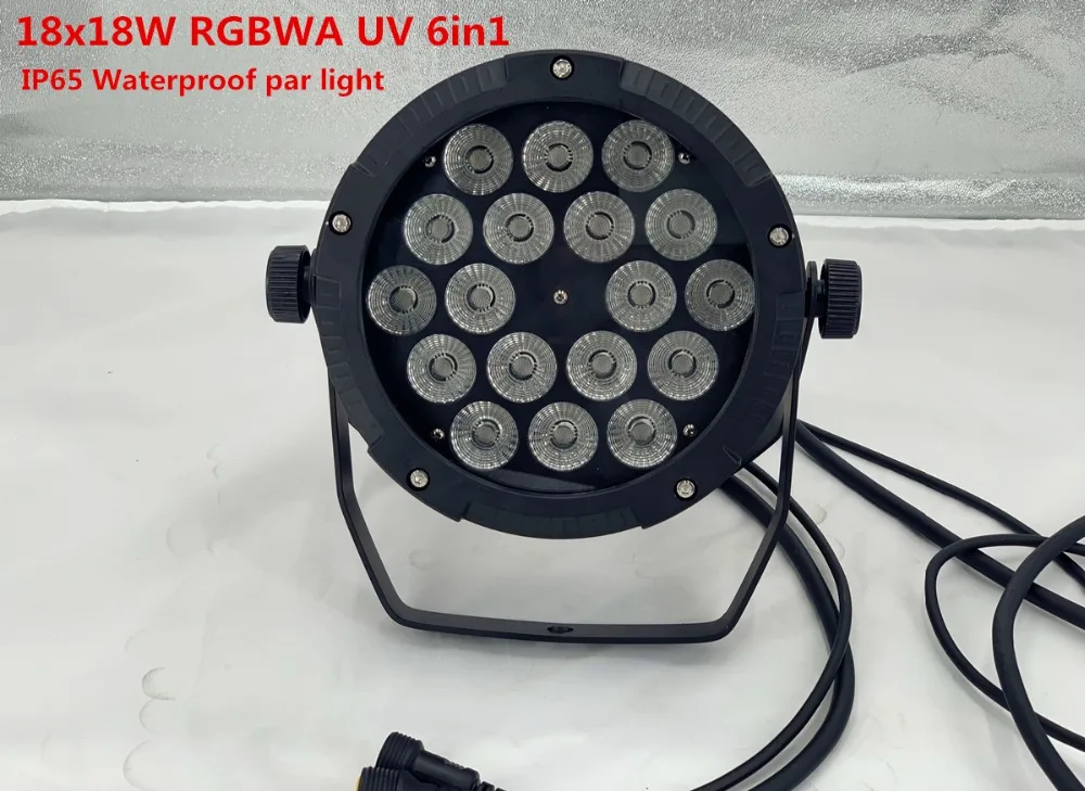 IP65 Водонепроницаемый 18x18 Вт Светодиодный светильник RGBWA UV 6в1 светодиодный Par DMX512 контроль профессионального сценического DJ оборудования диско светильник s