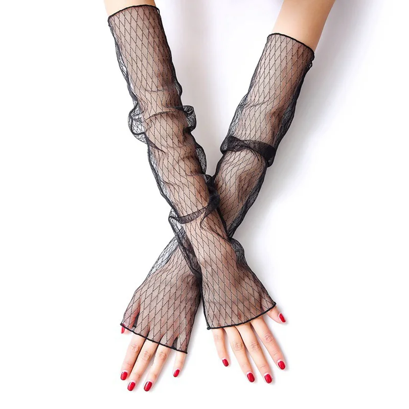 Ultra-thin ladies sexy Arm sleeve sunscreen anti-UV long lace arm multi-purpose fingerless Arm Warmers sleeve arm high quality(B Ultra-thin ladies sexy Arm sleeve sunscreen anti-UV long lace arm multi-purpose fingerless Arm Warmers sleeve arm high quality(B
