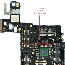 30 шт./лот, сенсорный дигитайзер для iPhone 5S U6 синий экран IC чип 4pin на борту