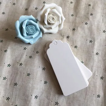 

500pcs/lot Cardboard Paper Square Flower Head Tag Product Card Diy Gifts Crafts Price Tags Luggage Tags Name Tags Wholesale