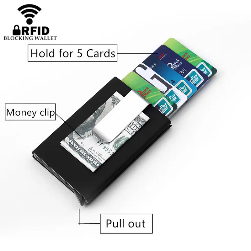 BISI GORO для мужчин и женщин, держатель для кредитных карт, мини-кошелек, тонкий чехол для визиток,, кредитная алюминиевая карточка, упаковка высокого качества