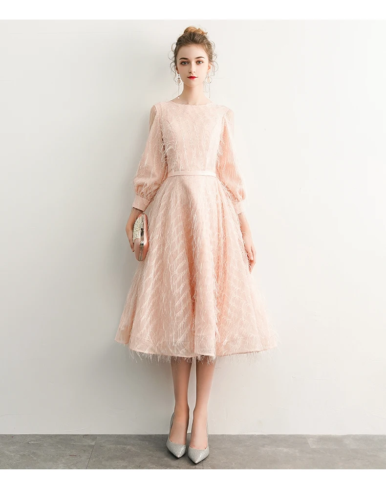 simple cocktail dress with sleeves