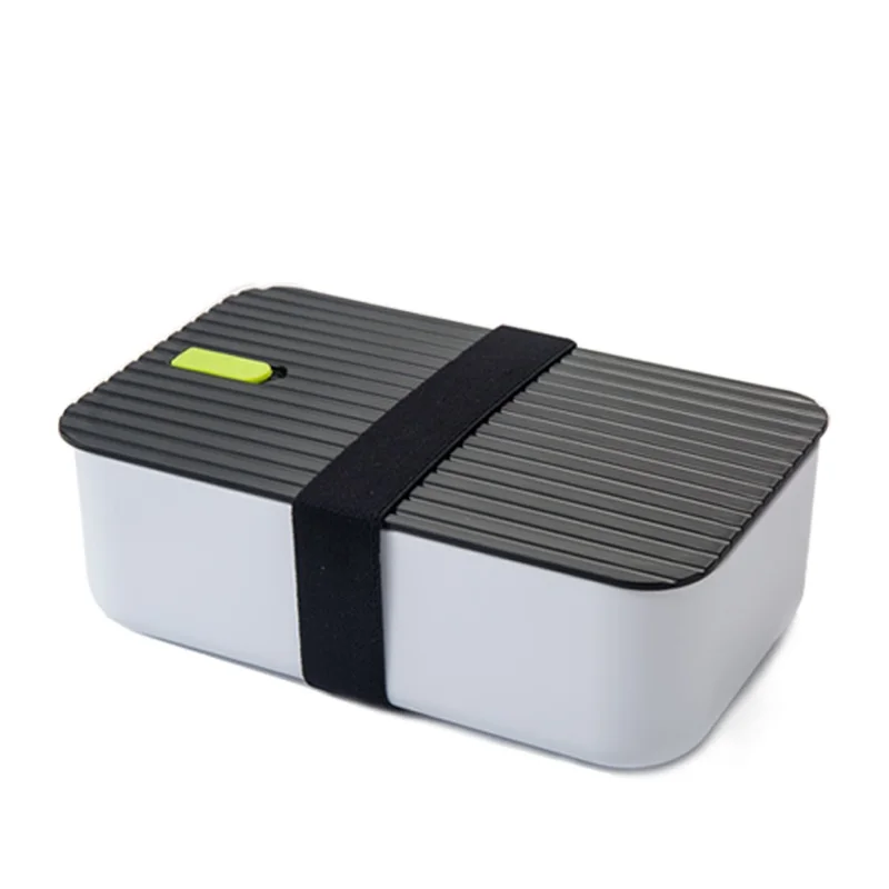 ONEUP PP/силиконовый Ланч-бокс объемом 1000 мл, термо-бокс Bento box, контейнер для еды с отделениями для студентов, рабочих, для пикника - Цвет: Green vent plug