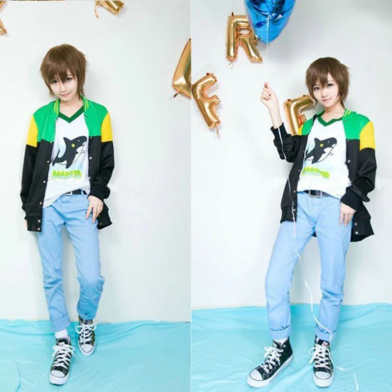 Аниме бесплатно! Iwatobi плавательный клуб Makoto Tachibana косплей костюм куртка унисекс