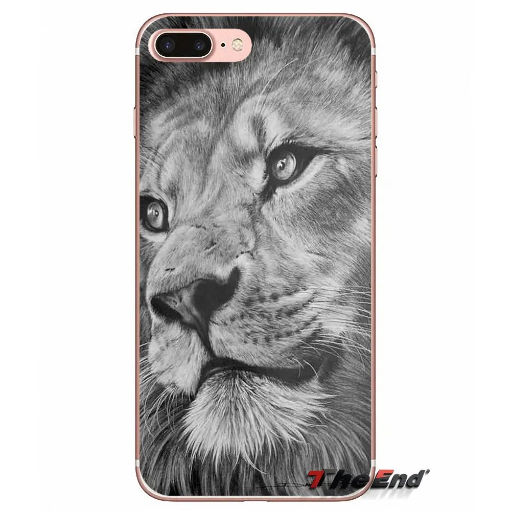 Чехол для iPhone X 4 4S 5 5S 5C SE 6 6S 7 8 Plus Samsung Galaxy J1 J3 J5 J7 A3 A5 2016 2017 рисунок льва слона тигра