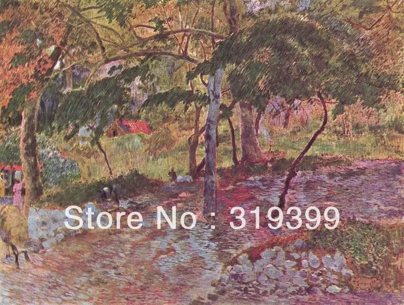 100% handmade paul gauguin Oil Painting Reproduction on Linen canvas
