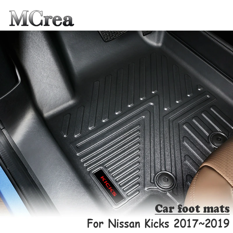 

Mcrea Car Styling 3D Luxury TPE Floor Foot Mats For Nissan Kicks 2017 2018 2019 Accessories Auto Car Carpet Anti Slip Pads