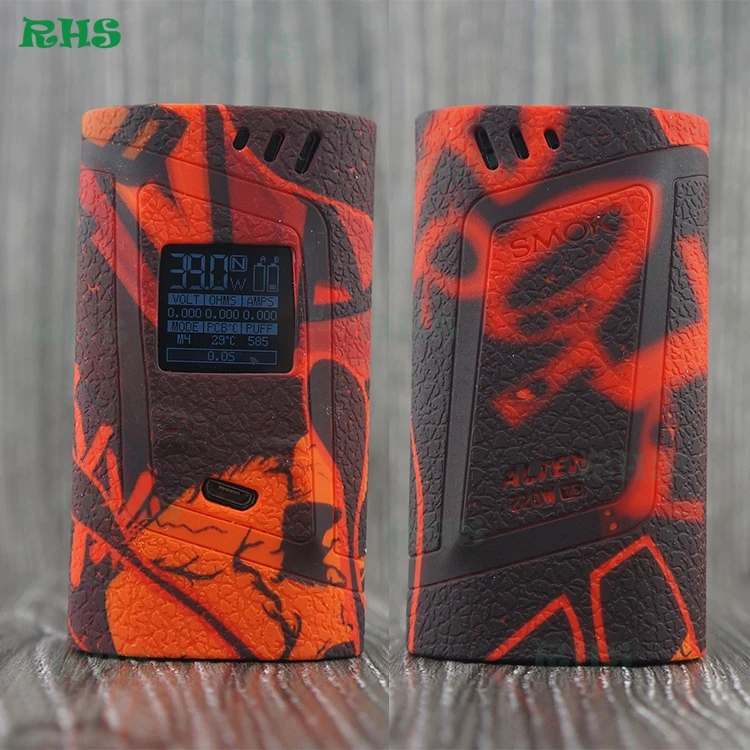 Силиконовый чехол для SMOK Alien Starter Kit 220 Вт ALIEN Box MOD и 3 мл TFV8 Baby Smok 10 шт. Бесплатная
