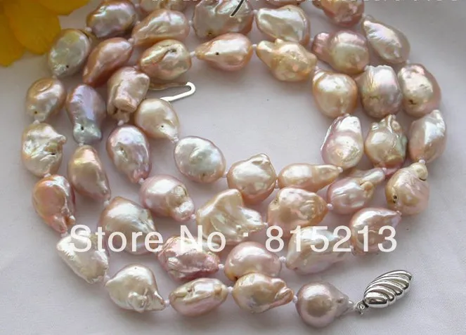 

ddh00344 32" 16mm baroque pink keshi reborn pearl necklace 28% Discount (A0501)