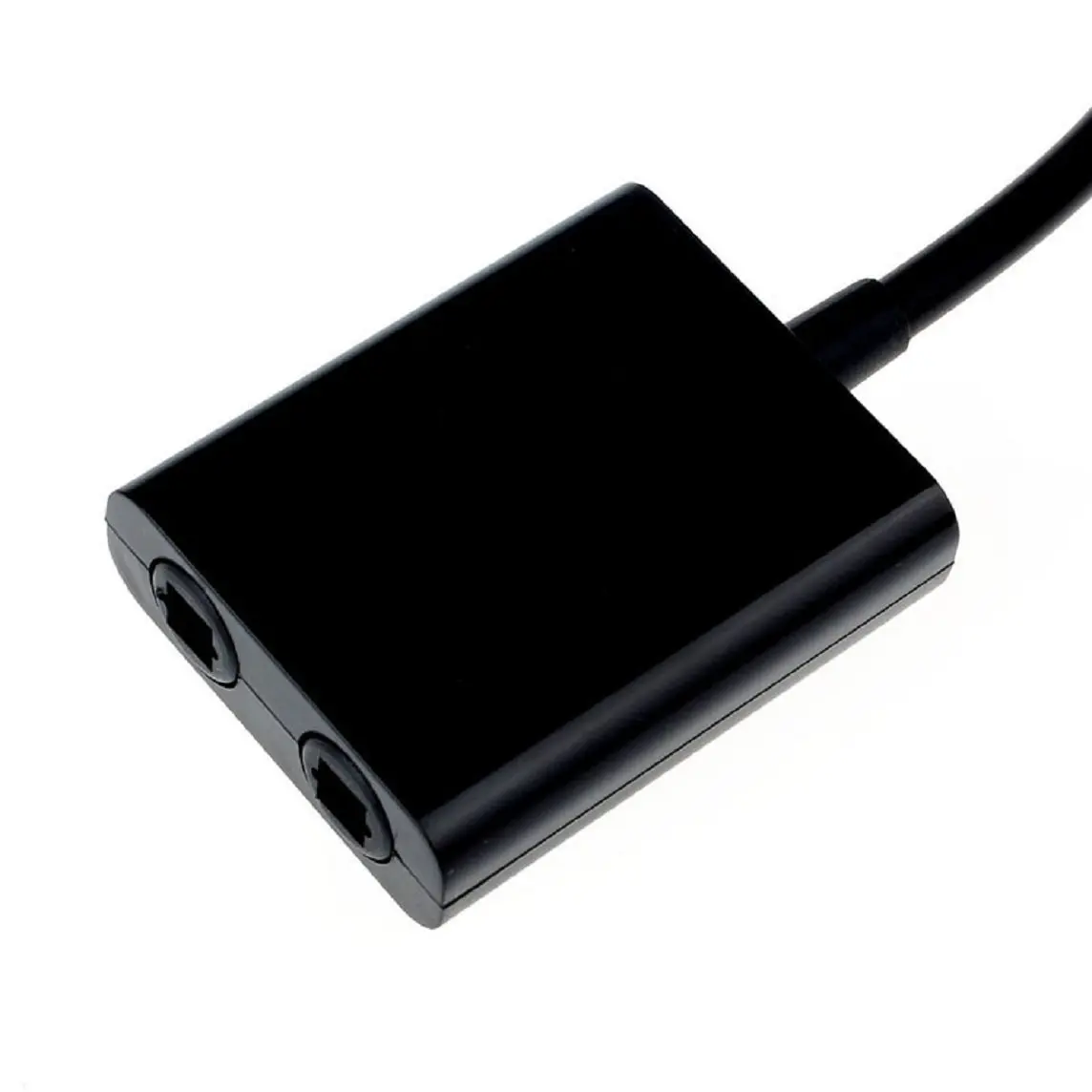 Двойной порт Toslink Цифровой оптический аудио разветвитель адаптер оптоволоконный