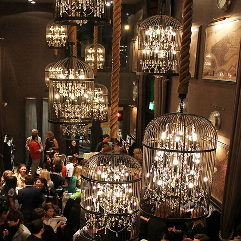 Jellyywt Acheter American Vintage Restaurant Cage à Oiseaux