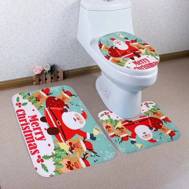 Hoomall Soft Toilet Seat Cover DIY Toilet Seat Cushion Christmas