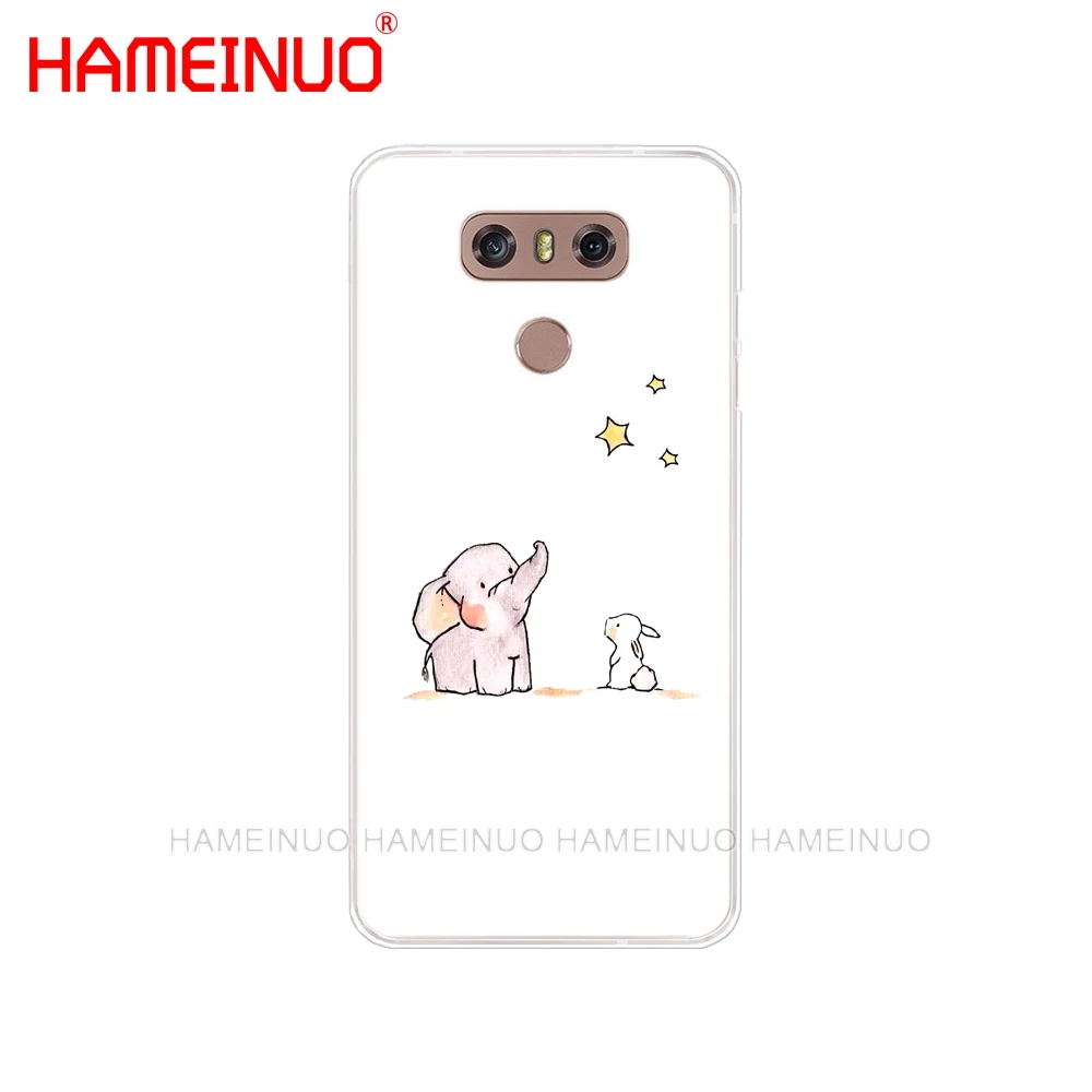 Чехол для телефона с изображением милого слона и кролика HAMEINUO LG G7 Q6 G6 MINI G5 K10 K4 K8 2017