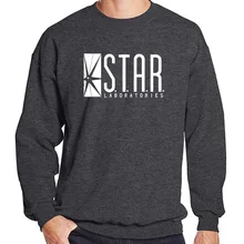 Толстовка STAR S. T. A. R. labs, мужская спортивная одежда, серия Супермена, весенне-Зимние флисовые толстовки с капюшоном, модные спортивные костюмы с круглым вырезом