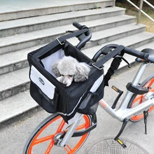 Di lusso Durevole Pet Cestino Della Bicicletta della Bicicletta Guinzaglio Del Cane Auto Pieghevole Borsa per Il Trasporto di Trasporto Da Viaggio Seggiolino Per Cucciolo di Gatto Animale