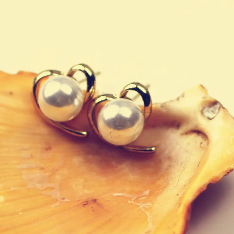 Серьги пусеты с жемчугом для женщин e0150 2016|pearl stud earrings|fashion earringsstud earrings |