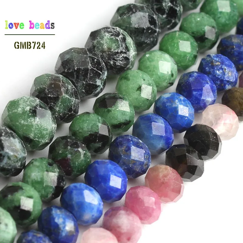 

Natural Tourmaline/Lapis lazuli/Epidote Rubys Zoisite Stone Beads for Jewelry Making DIY Bracelet 15inches Strand Stone Beads