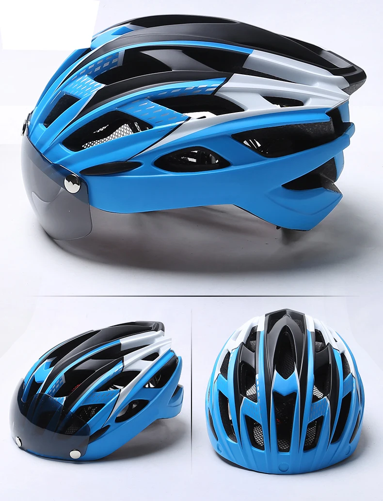 Велосипедный шлем линзы солнцезащитные очки козырек велосипедный шлем casco ciclismo capacete da bicicleta bici Mtb горный велосипед шлем 58-61 см