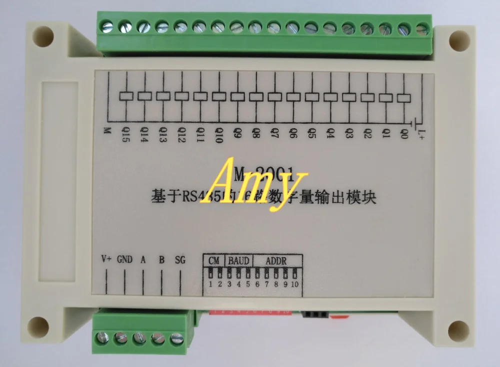 

M-2001: 16 way digital output module based on RS485 (collector type).