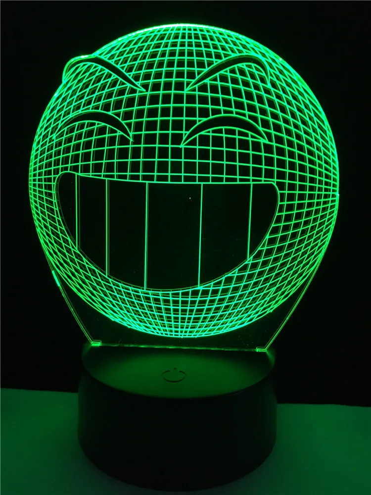 

2017 New Creative Cartoon Laughing Enjoy Emoji 3D LED Lamp Smily Face Design 7 Colors Changing Night Light Table Desk Decor Gift