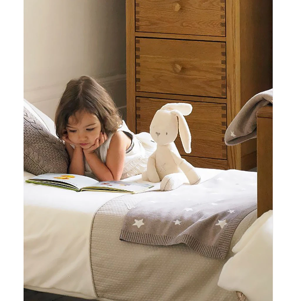 MagiDeal Perfect Kids Baby Girls Bed Bedtime Plush Toys Bunny Rabbit Doll Soft Cute Birthday Christmas Gifts Beige 55cm