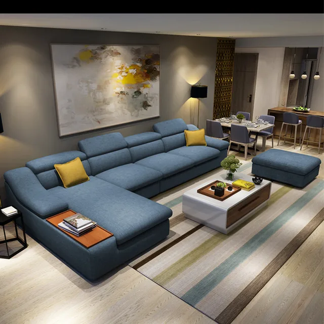 Wohnzimmer möbel moderne L geformte stoff ecke schnittsofa set design
