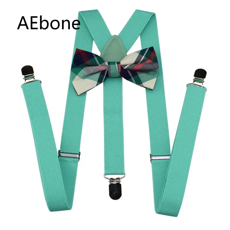 

AEbone Bretels Unisex Bow Tie and Suspenders for Men Bowtie Braces Women Wide 2.5cm Red Suspensores Para Hombre Sus62