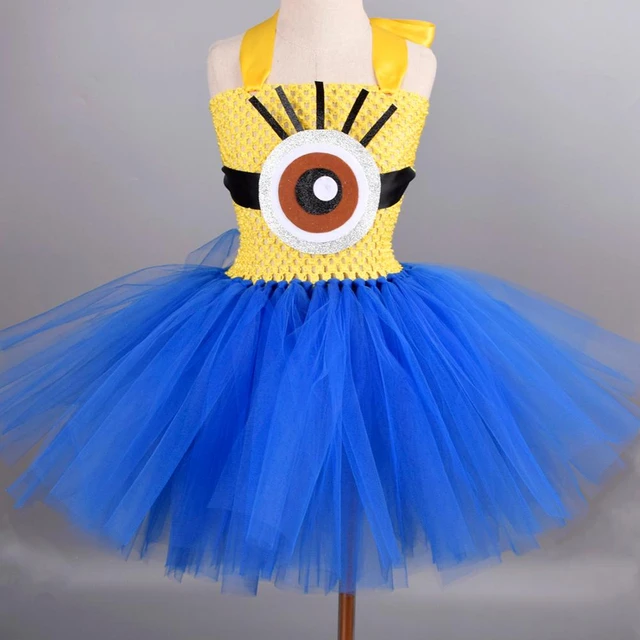 Giallo/Blu Reale Vestito Dal Tutu per le Ragazze di Compleanno Del Bambino  Vestiti Da Partito