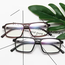 Женская Мужская мода ретро 2 Балки пилот квадратная оправа для очков очки для работы за компьютером очки оправа очки для женщин мужские