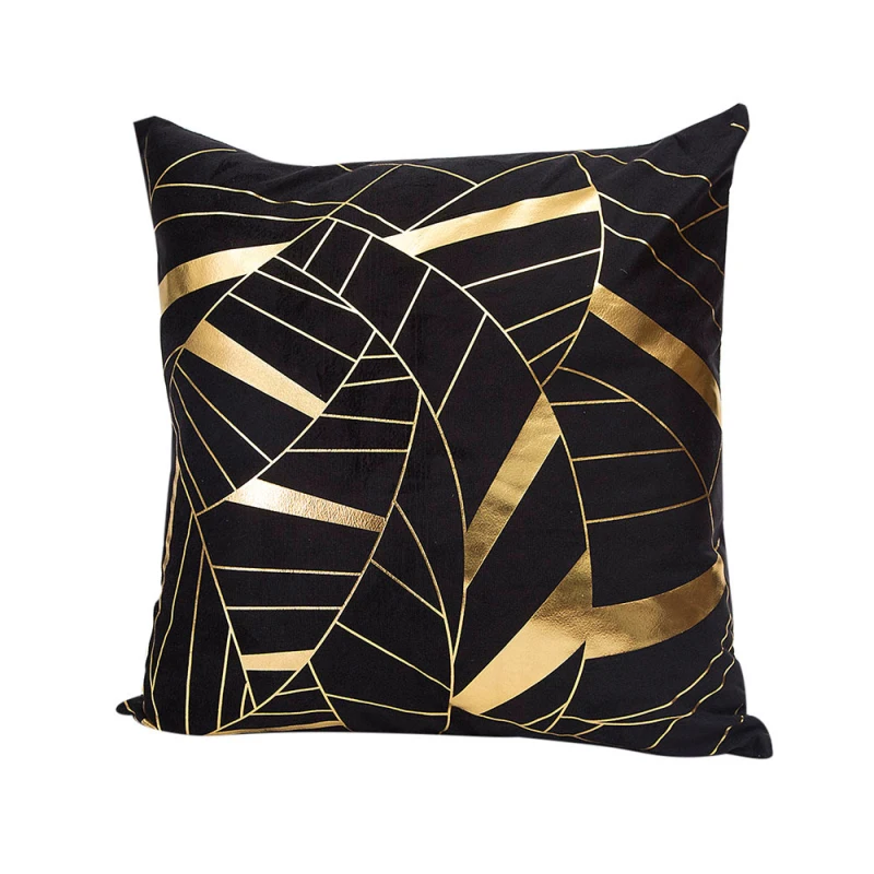 

YOMI Z 2018 Fashion Cushion Covers 45*45cm Pillow Coussin De Salon Sofa Gold Foil Print Pillowcase Geometric Nordic Kussenhoes
