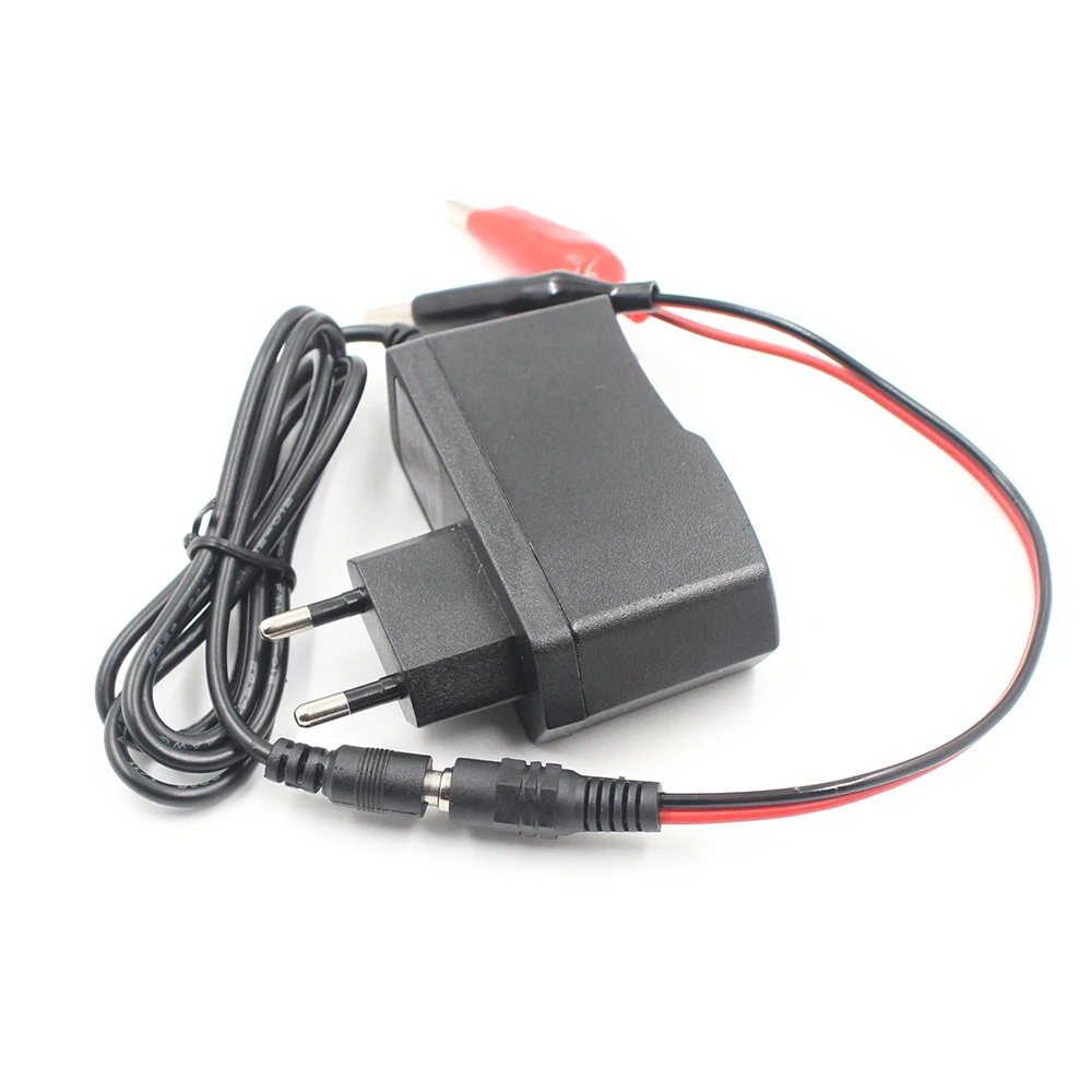 12V 1000ma Lead Acid Dry Battery Charger Adapter 1pc For Car Motorcycle 12 Volt 1A Electric Toy Tool Motor Power Charging with Clip