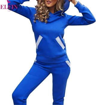 

Harajuku Women Sport Suit Casual Two Piece Set Womens Hooded Hoodies Casual Autumn Winter Long Pants Outit Clothes SJ918R