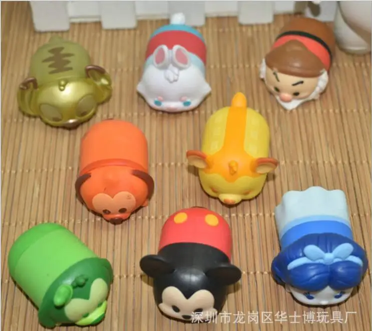 

16pcs/lot many cartoon animal model toy 3.5CM stack up dolls capsule toys kids favorate gift stack stack tsum tsum