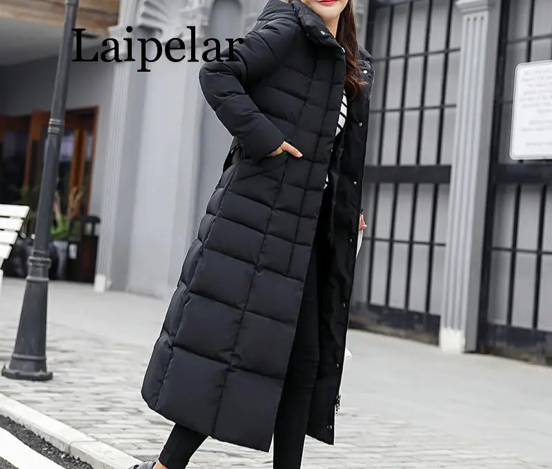 Laipelar Long Woman Coat Jacket Fashion Winter Jacket Women Thick Parka female Slim Fur Winter Warm Cotton Coat For Women