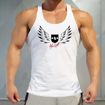 2018 printing Cotton Sport Jerseys Men T-Shirts Bodybuilding Gym Fitness Men'S Sportswear Running Vest Sleeveless Tank Top 1