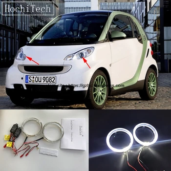 

HochiTech Cree LED Chip Light Guide Angel Eyes Kit Halo Ring day light with Dimmer Fuction for Smart Fortwo W451 Mk2 2008-2014
