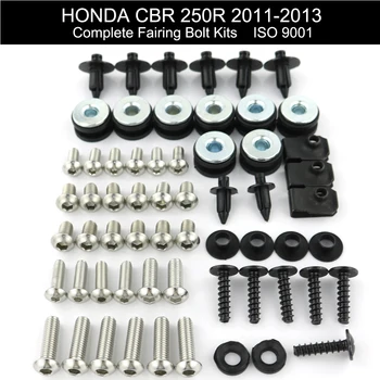

For Honda CBR250R CBR 250R 2011 2012 2013 Complete Full Fairing Bolts Kit Side Covering Bolts Fairing Clips Stainless Steel