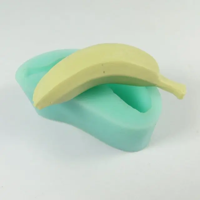 Силиконовая форма для формочки для фруктов в форме банана, форма для мыла, короткая или длинная, два размера, форма для мыла ручной работы, форма для помадки, торта
