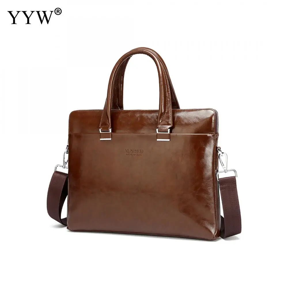 

Fashion Men'S Business Briefcase Pu Leather Business Bag Casual Multifunction Tote Bags Famous Brand Laptop Bag Waterproof Sac