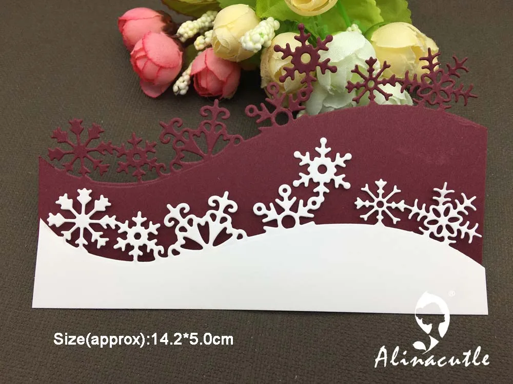 AlinaCraft металлические режущие штампы зимние снежинки края скрапбукинга бумажная бумага альбом удар трафарет искусство Штамп Резак