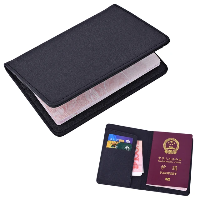Passport Cover Leather Man Women Travel Passport Holder with Credit Card Holder Case Wallet  Protector Cover Case 1