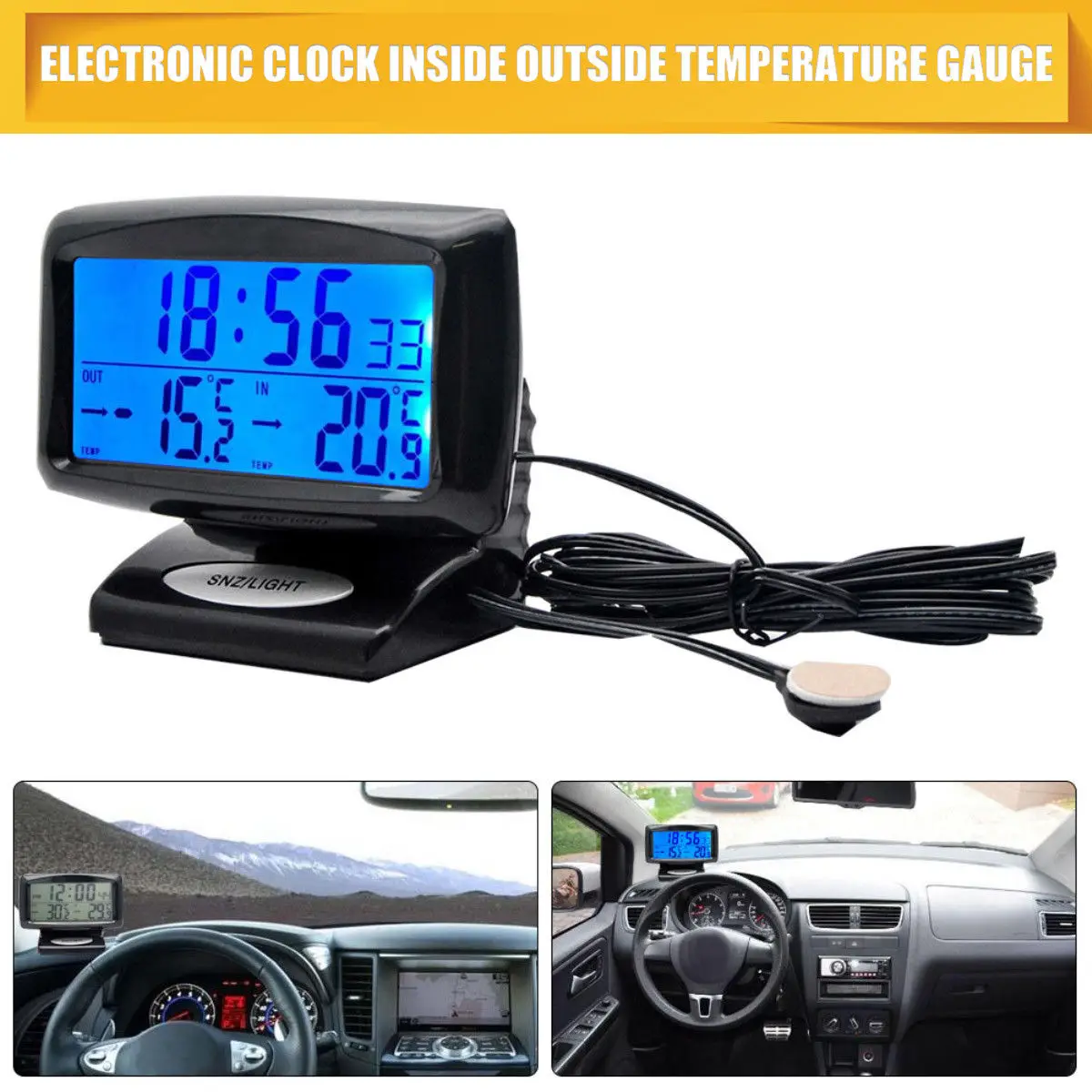 Электронные часы внутренний, наружный датчик температуры автомобиля грузовик термометр для средств передвижения