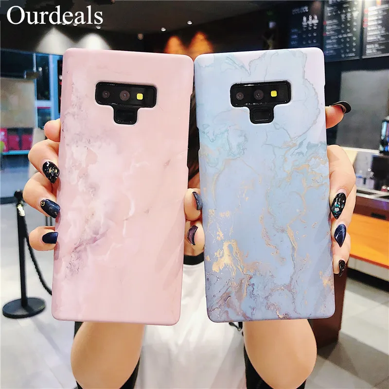 Ourdeals светящийся мраморный чехол для телефона samsung Galaxy S7Edge S8 S9plus Note 8 9 Модные