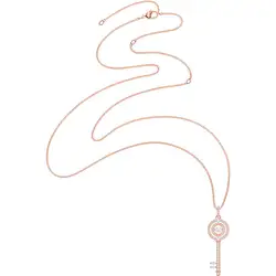Оригинальный сверкающий DC модный элегантный золотой ключ в форме ожерелье цепочка до ключицы женские Девушки DIY Ювелирные изделия