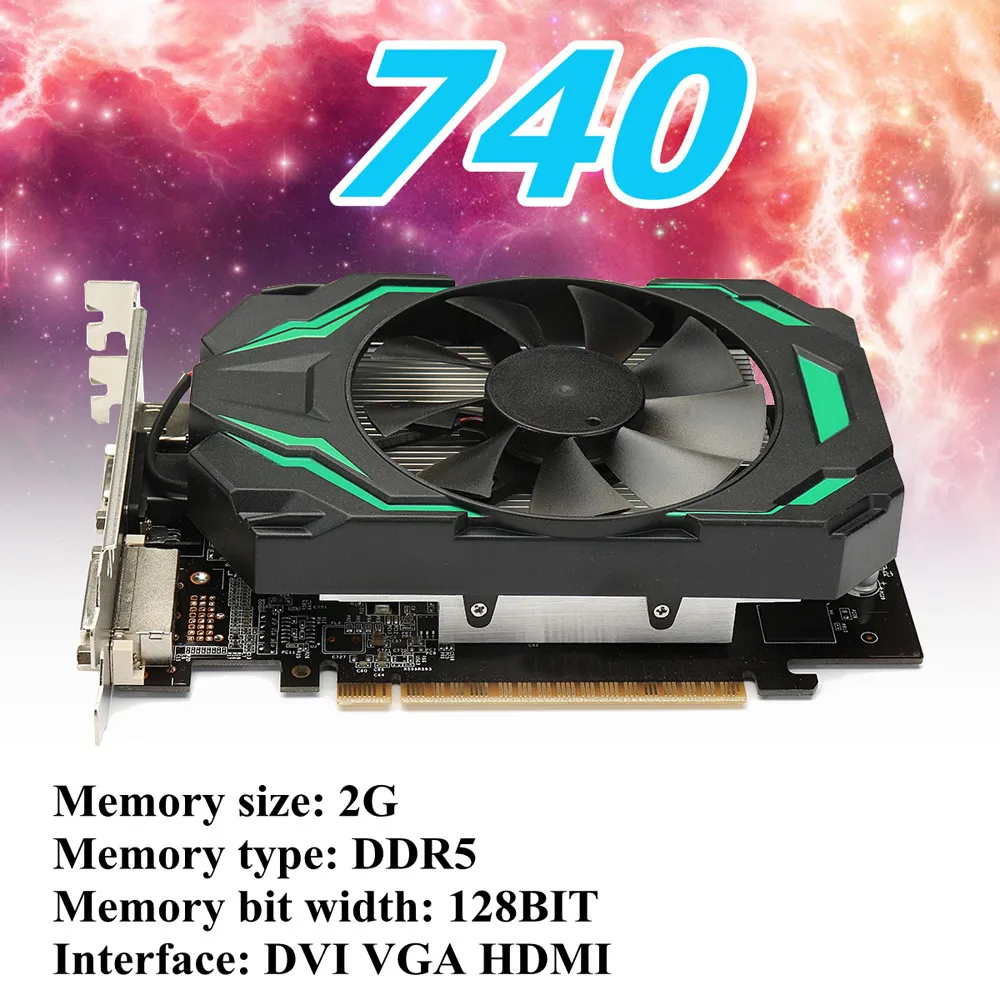 

2019 Game Hot 2GB GDDR5 128bit VGA DVI HDMI Graphics Card w/ Fan For NVIDIA GeForce Stream Processors 384 Memory Width 128BIT